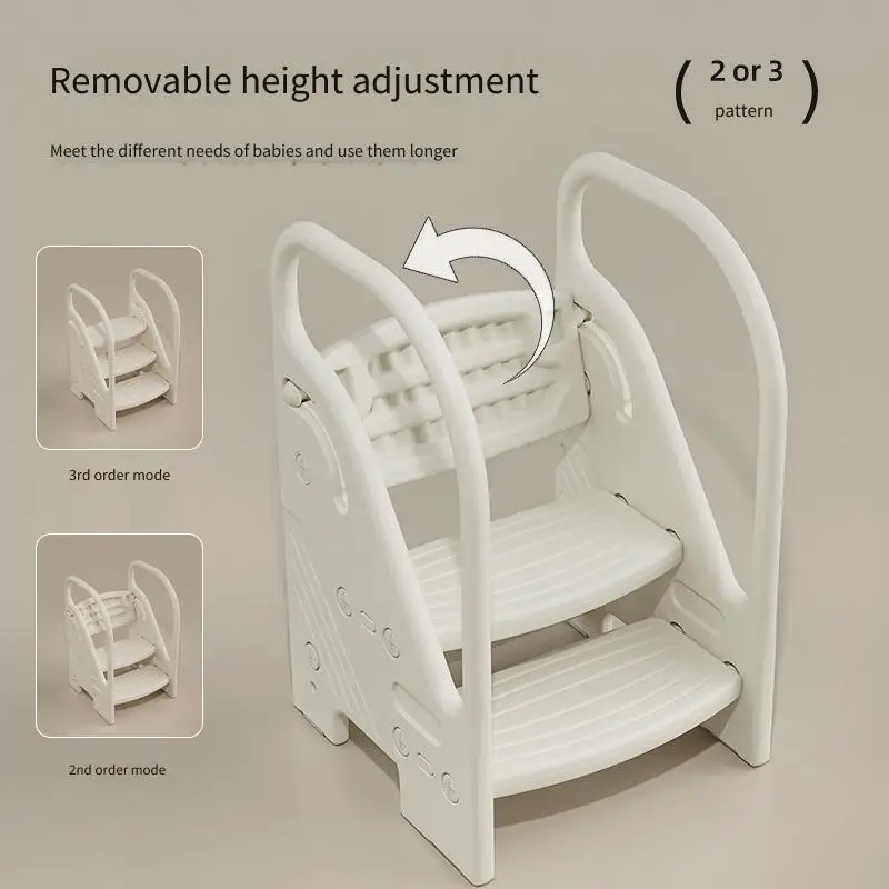 ベビーステップスツール、子供用トイレトレーニングステップラダー、ハンドル付き滑り止めバスルームスツール、幼児用シンクアクセス、トイレ学習用