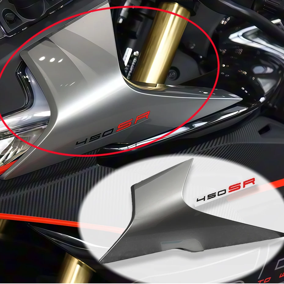 For CFMOTO 450SR 450SRS 450SS headlight left and right guard plates are suitable for motorcycle shell guard plates CF400-6-9