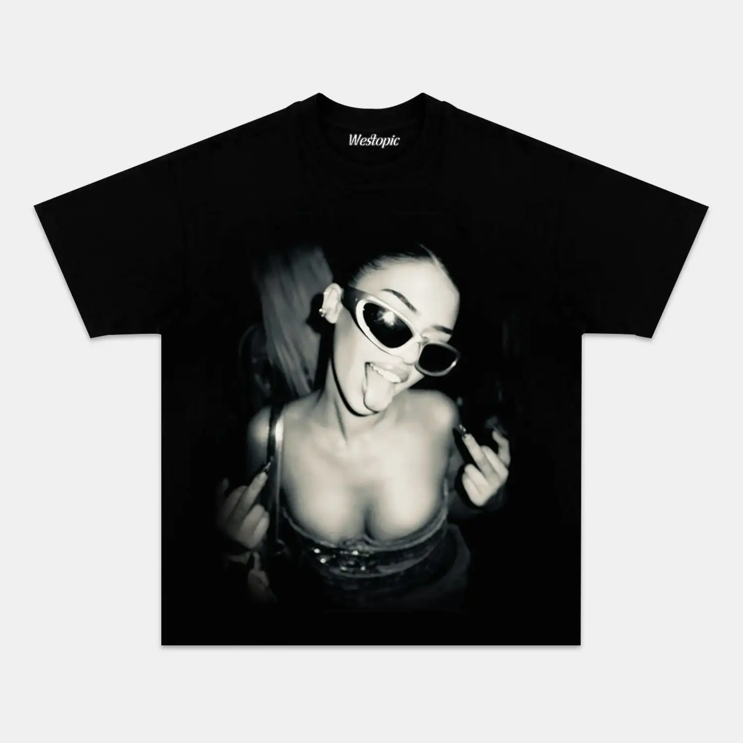 الاسترالية العصرية ستار ليا هالتون تي شيرت مطبوع الصيف المرأة تي شيرت رجالي جودة عالية القطن المعتاد المحملة الملابس النسائية #3