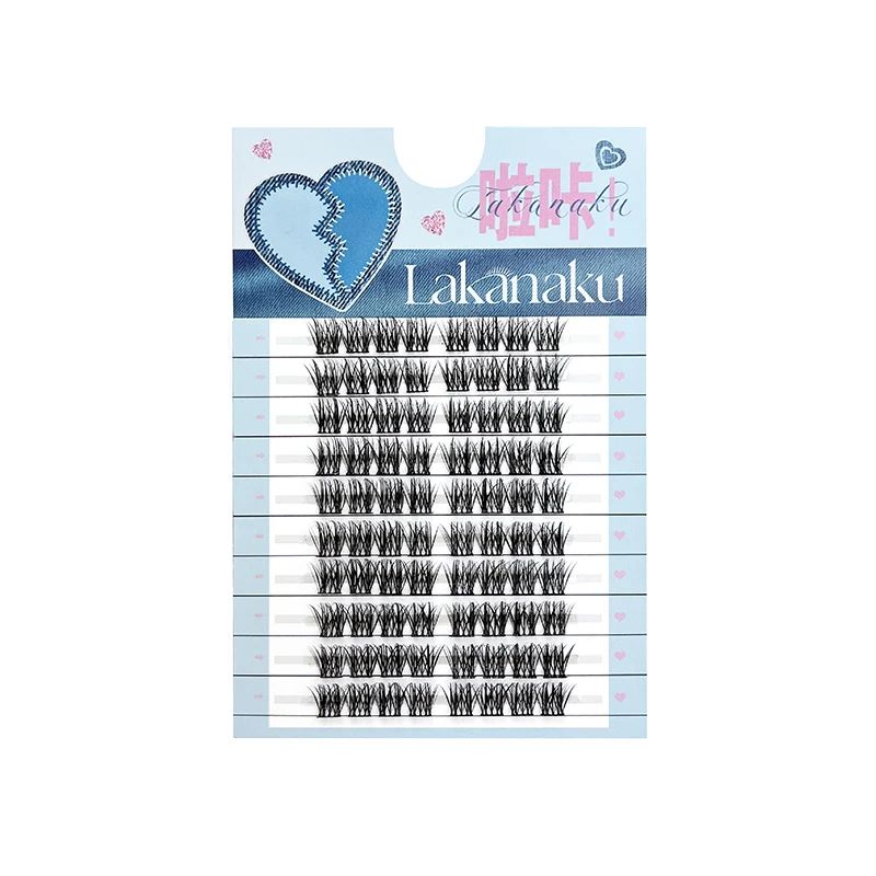 LAKANAKU Premade Fans DIY Cluster Lashes Premium Segmental False Eyelashes Natural Eyelash