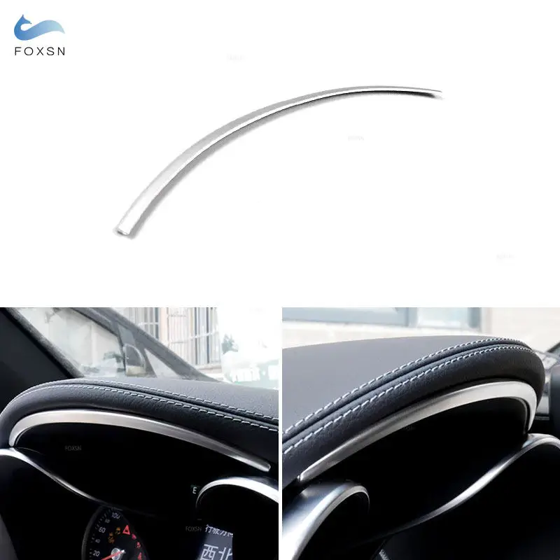 

For Mercedes Benz C Class W205 GLC X253 2015 2016 2017 2018 2019 2020 Car Accessories Dashboard Panel Frame Strips Trim Silver