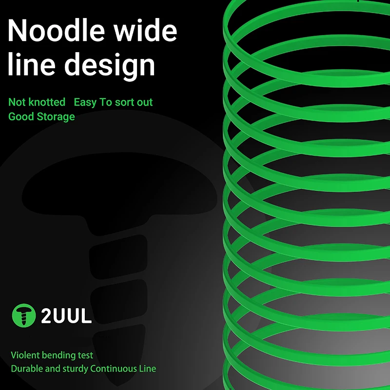 2UUL PW02 Data Startup Power Boot Cable Pure Copper Flat Crocodile Clip for Phone 7-16PM Android Mobile Phone Repair Power Cable