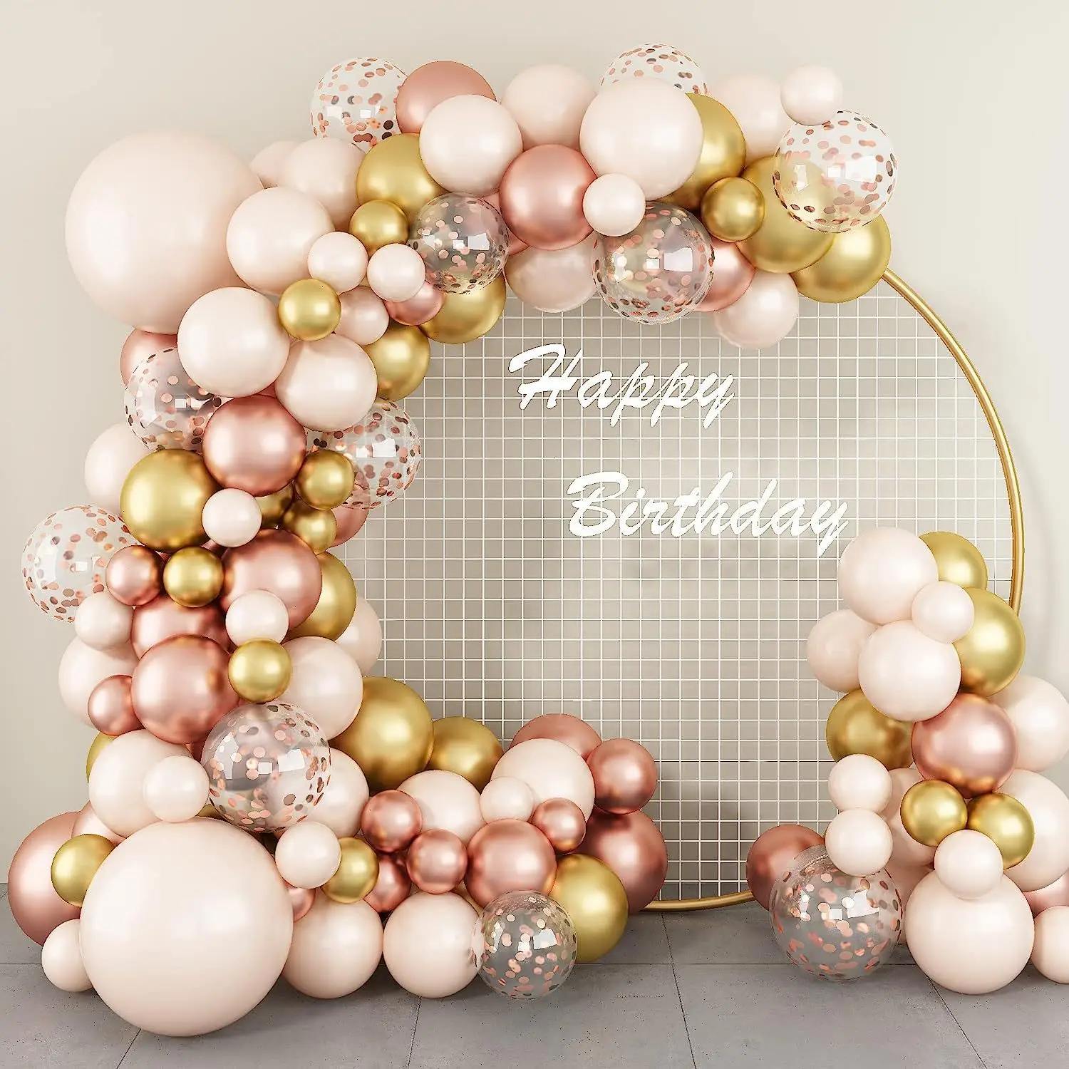 Retro Pink Gold Balloon Garland Arch Kit Wedding Birthday Ballon 1st Birthday Party Decoration Kids Baby Shower Latex Baloons image 3