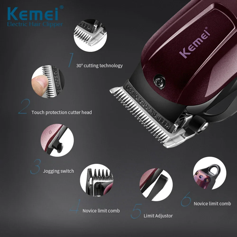 Kemei KM-2600 Carbon Stahl Kopf Elektrische Rasierer professionelle haar clipper Trimmer Leistungsstarke Haar Rasieren Maschine Haar Schneiden Werkzeug