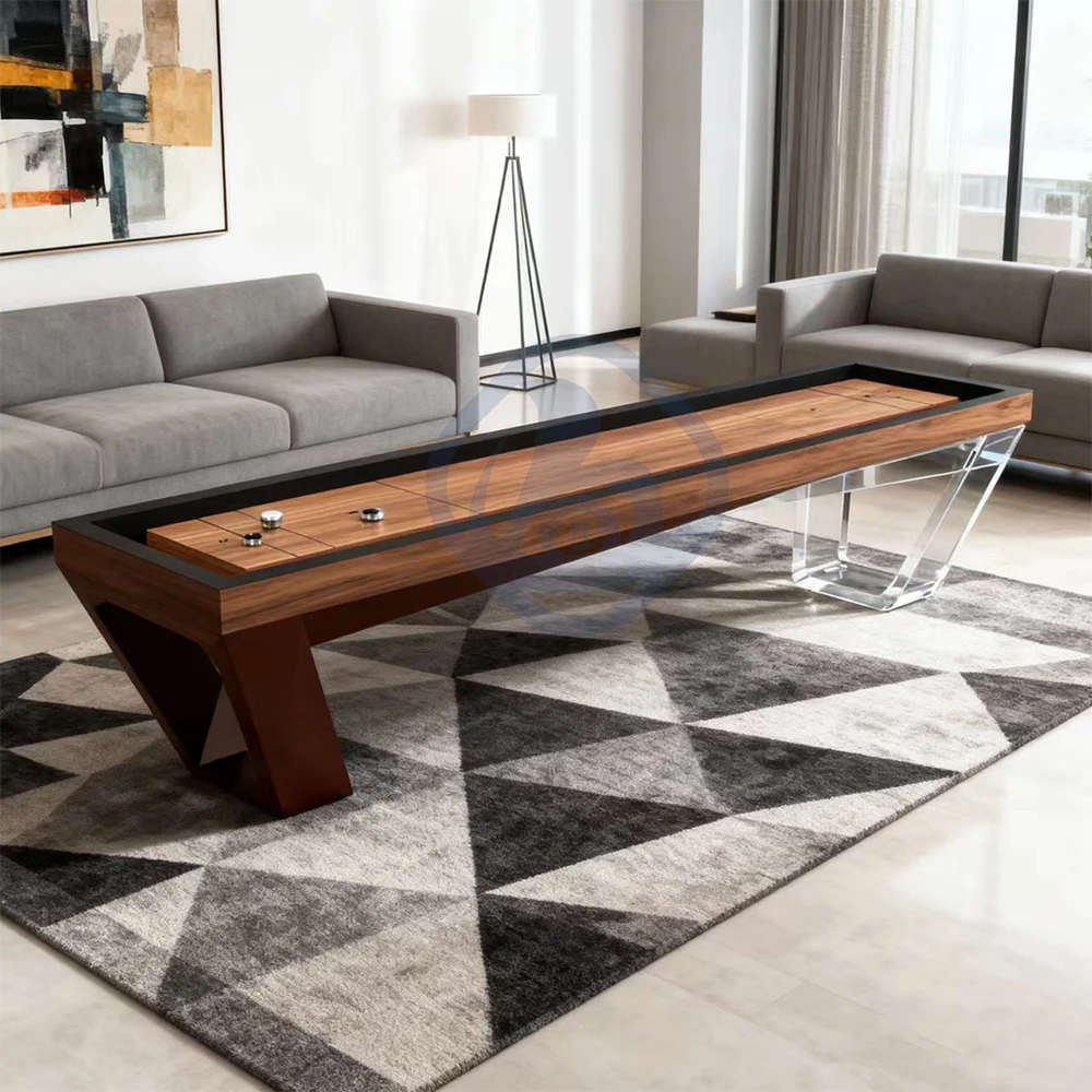 Commercial Solid Wood Shuffleboard Table 14ft 16ft, for Bar Pub Arcade Use, Hot Sale  Shuffleboard Game Table