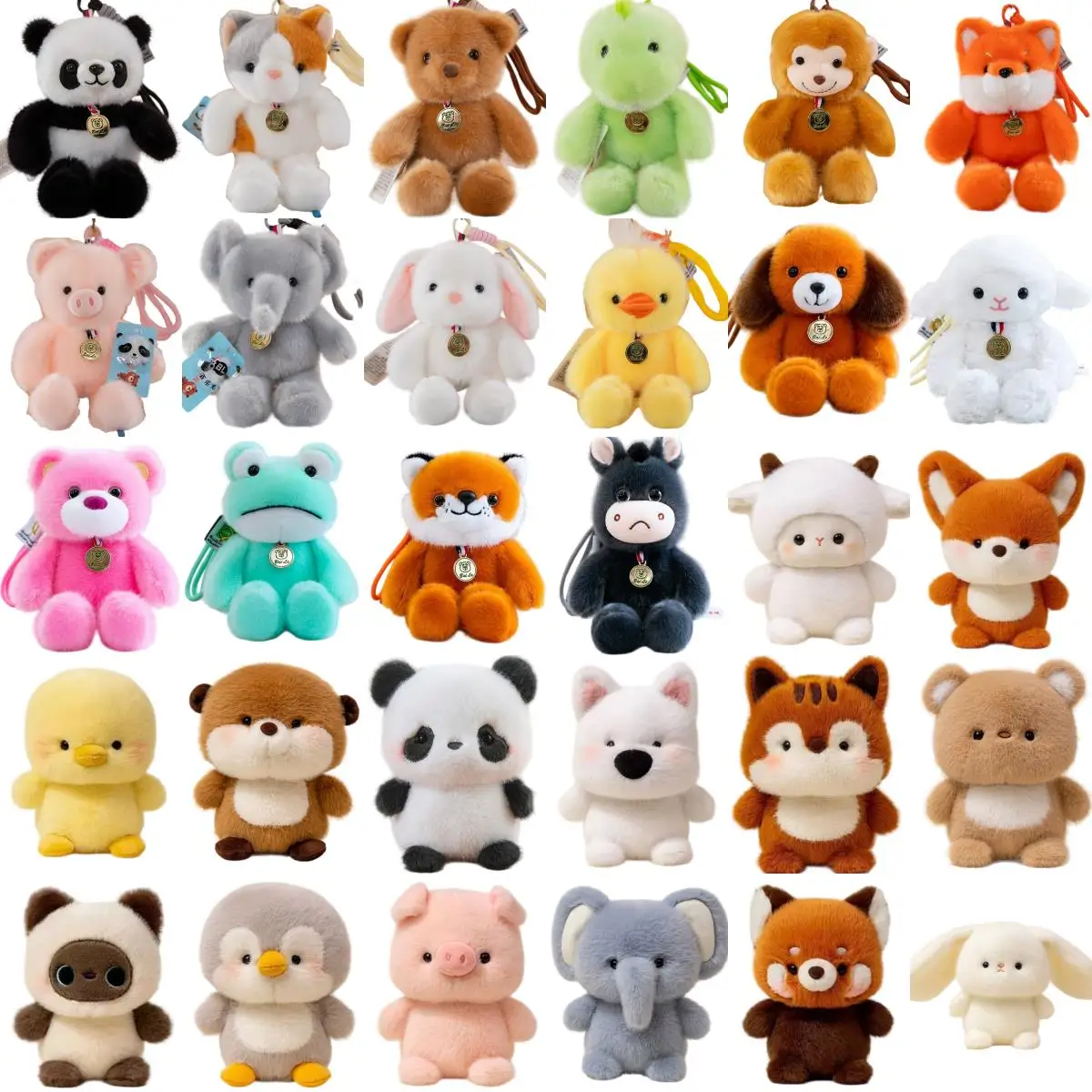 16cm-20cm Funny Joy Panda Rabbit Plush Doll Capybara Elephant Stuffed Animal Pillow Duck Plush Bear Animal Plush Toy Sleeping