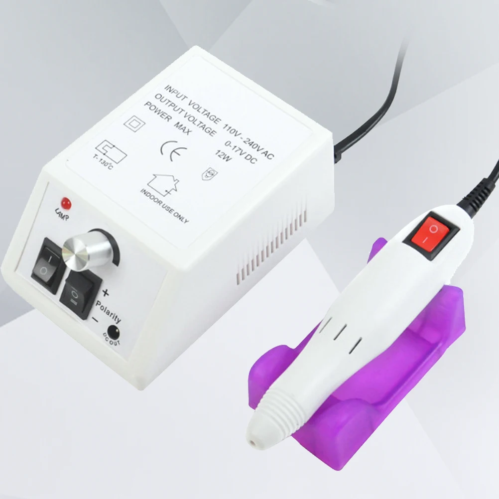 

Electric Nail File Nail Art Drill Machine Kit Professional Nail Polisher Manicure Pedicure Nail Glazing Machine with UK Plug (Wh