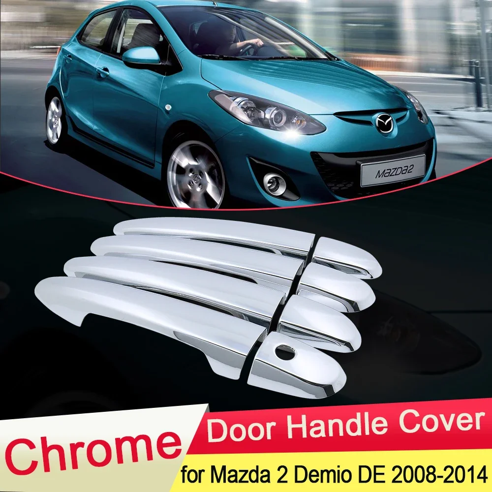 

Роскошная хромированная накладка на дверную ручку для Mazda 2 Demio 2008 2009 2010 2011 2012 2013 2014, аксессуары для автомобильных наклеек