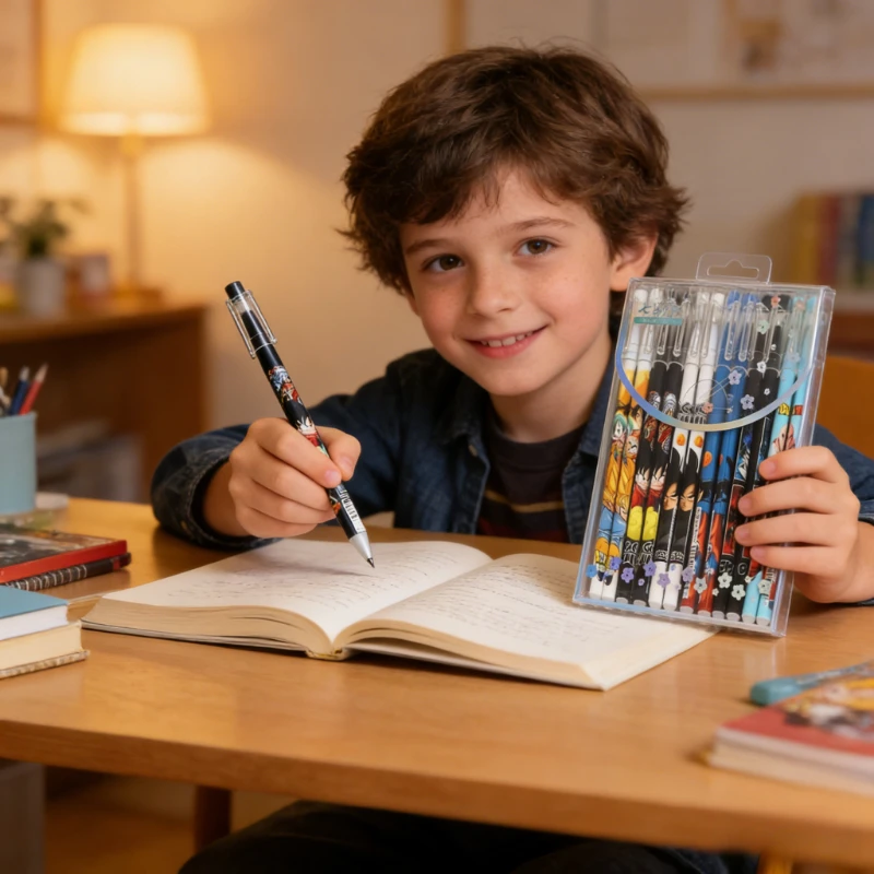 

Набор из 12 гелевых ручек с изображением персонажей аниме Dragon Ball, изысканные креативные ручки с принтом, канцелярские товары для мальчиков и девочек