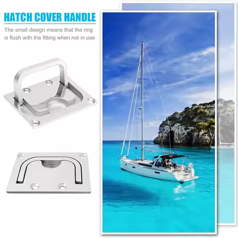 Boat Hatch Pull Deck Cover Handle Lifting Stainless Steel Marine Hardware Locker Ring Floor Buckle Boat Parts