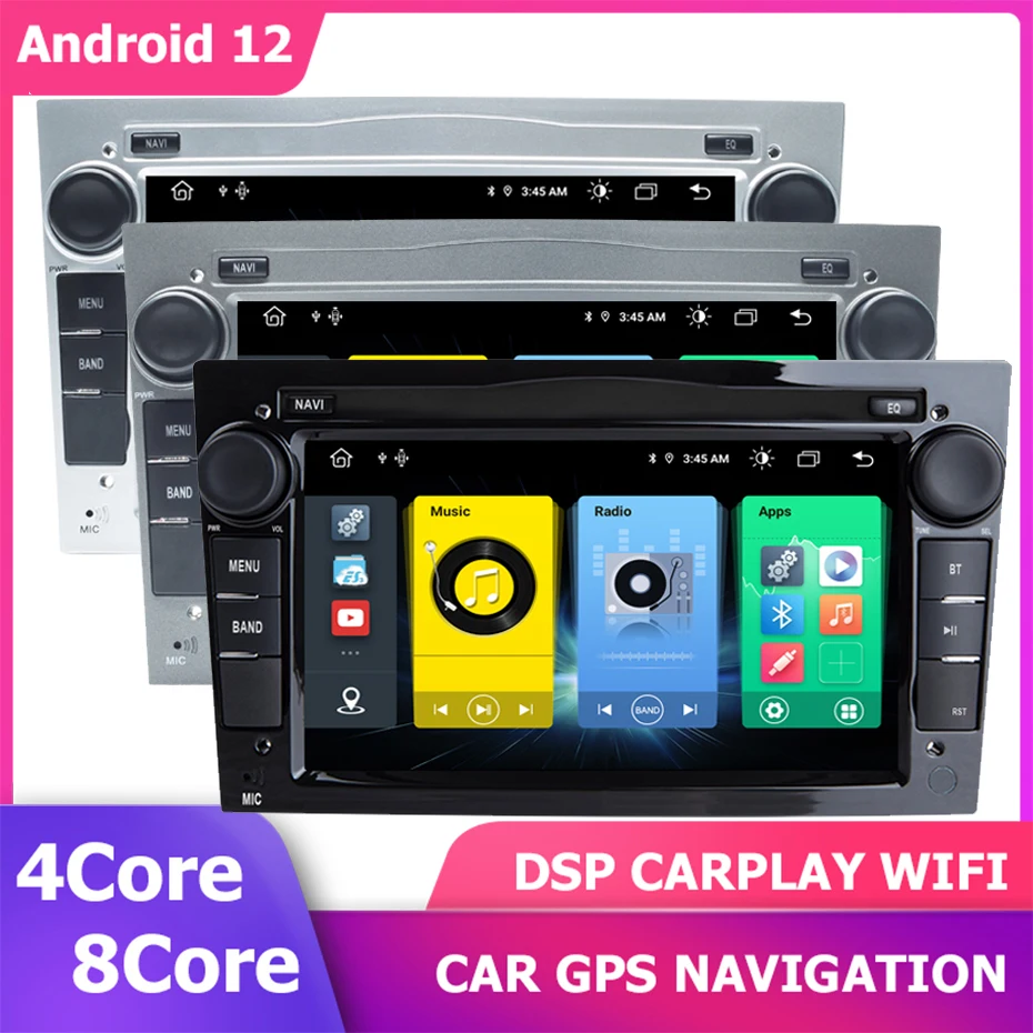 7''Car GPS Player Android 12 Radio For Opel Corsa C Signum Vivaro Astra H Corsa D Zafira Tigra Multimedia Sat Navi Carplay 6+128