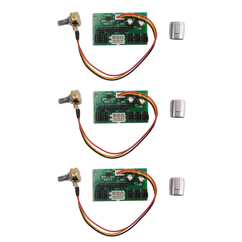 Exquisite-3Pcs Computer Case Miner Fan Speed Controller 8-Channel Fan Hub PWM High-Power Violent Fan Controller DC12V