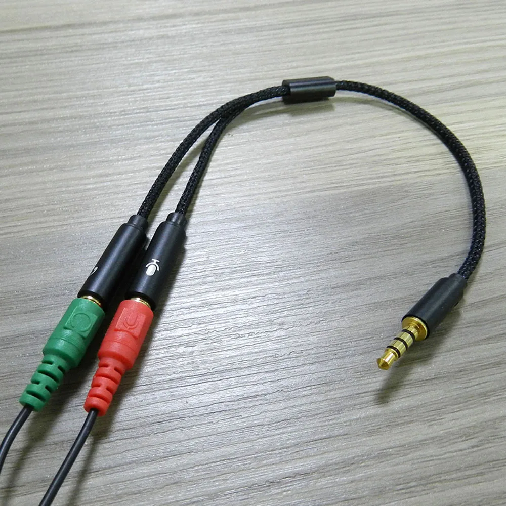 

Headphone Connected Cord Adapter Micphone 3.5 mm Earphone Audio Cable Cable Cord Adapter Digital Cables Y Splitter