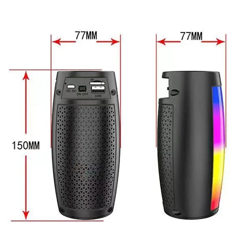 XIAOMI Portable Bluetooth Wireless Mini Speaker, Support USB Disk TF Card, Wireless Loudspeaker Box Home Karaoke, Colour Light