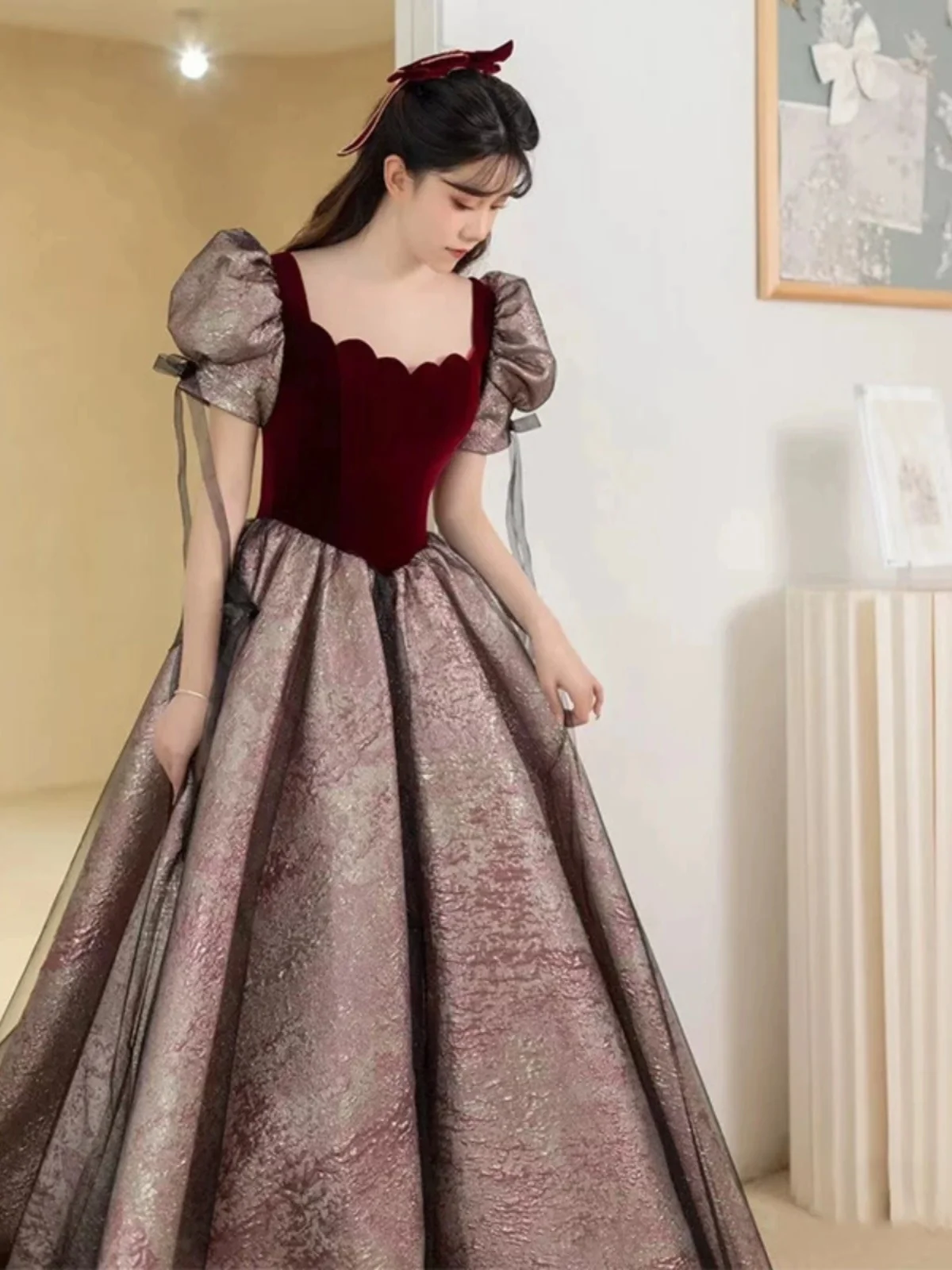 

Elegant Wedding Dress Women's Hostess Evening Gown Luxury Sensation Sound Music Art Examination Ceremony Banquet Drunken Toas...