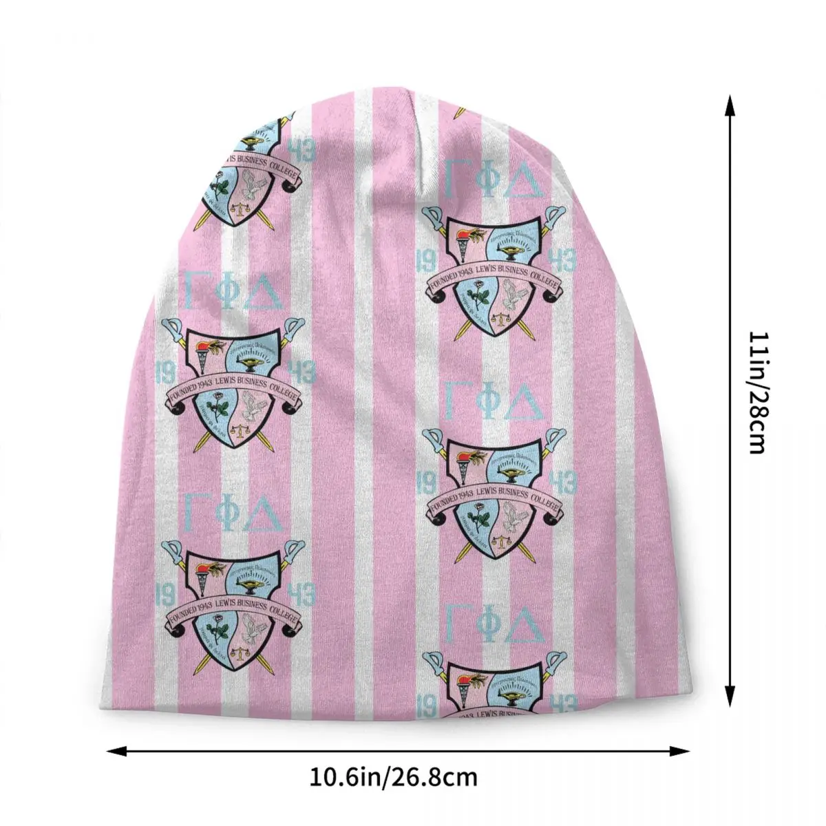 Custom Pink Blue Gamma Phi Delta Visual Feature Beanie Cap Winter Bonnet Homme Knitted Hats Cool African Skullies Beanies Caps - view 2