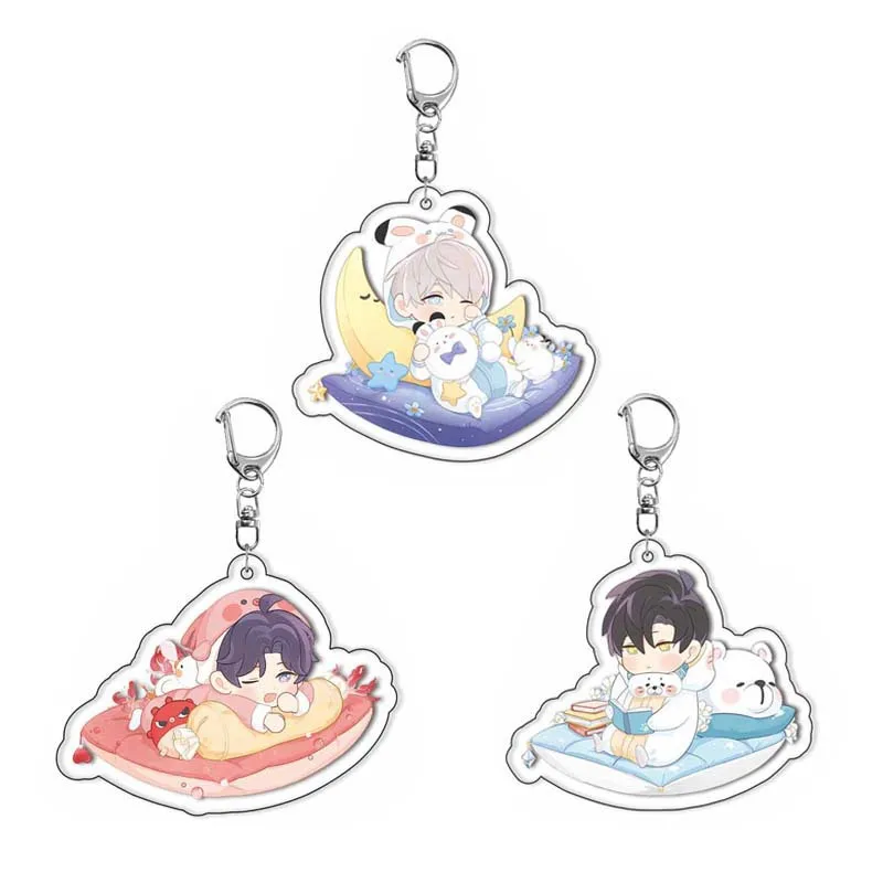 Anime Love and deepspace 6CM Xavier Sylus  Zayne Rafayel Acrylic KeyChain chiikawa Figures Birthday Gift