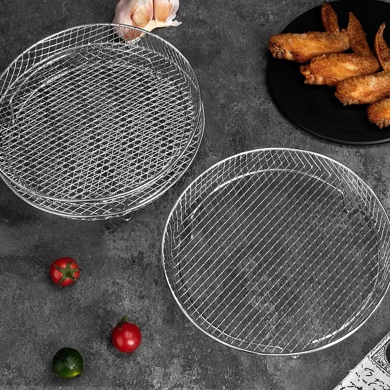 Stainless Steel Air Fryer Rack Oven Baking Dehydrator Rack Cooking Steamer Roasting Racks Air Fryer Accessories Kitchen Tools