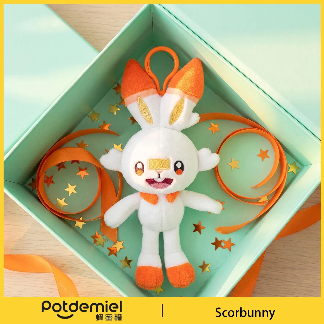 Potdemiel Pokemon Scorbunny Plush Key Chain Clip Handbag Charm Key Chain Bag Charm Holiday Kids Souvenir Gift Collectible Figure view 4