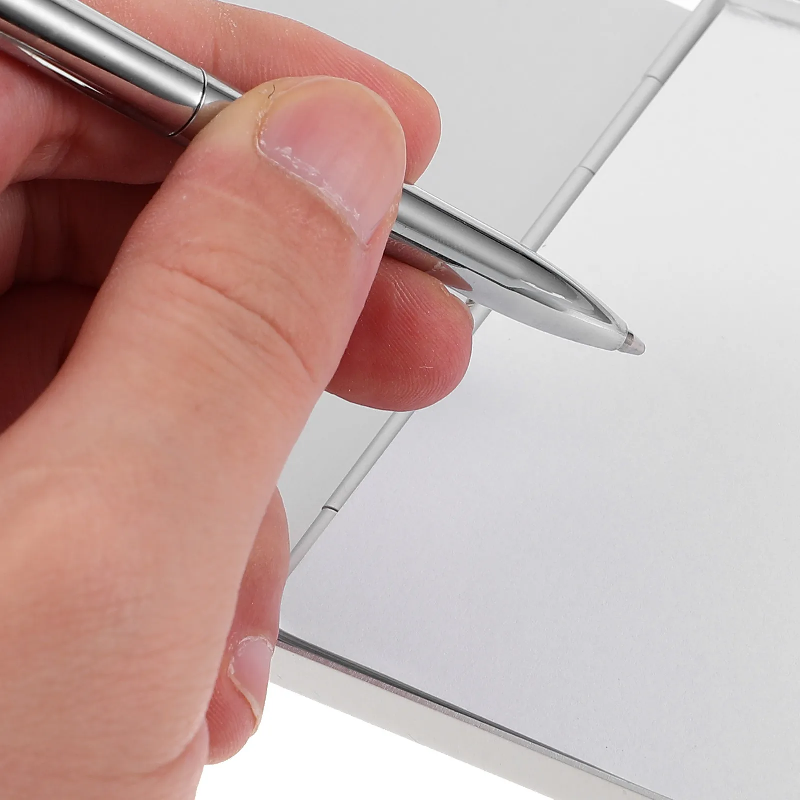 Portable Metal Notebook Aluminum Alloy Shell Pocket Notepad Small Compact Memo Pad for Office School Use Blank Pages