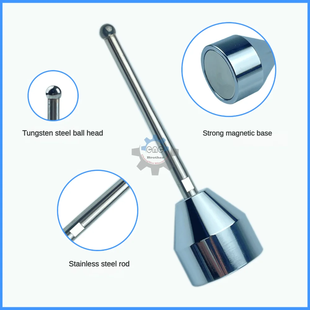 EDM Zero Touch Point Sensor Gauge Compatible Locating Touch Probe Locating Ball Magnetic Probe Centering Device For EDM Machine