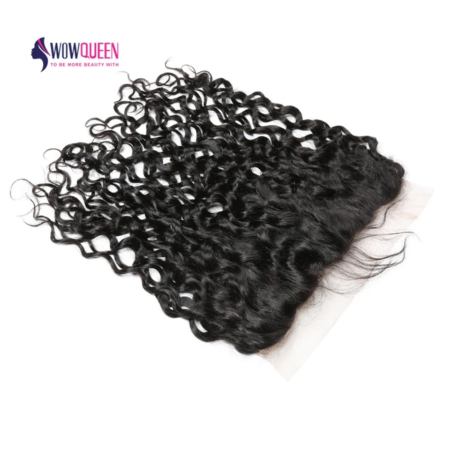 Water Wave 4x4 5x5 Lace Closure Deep Part Transparent Lace Frontal 13x4 13x6 6x6 Remy Human Hair Hand Tied 24 26 Inch WOWQUEEN