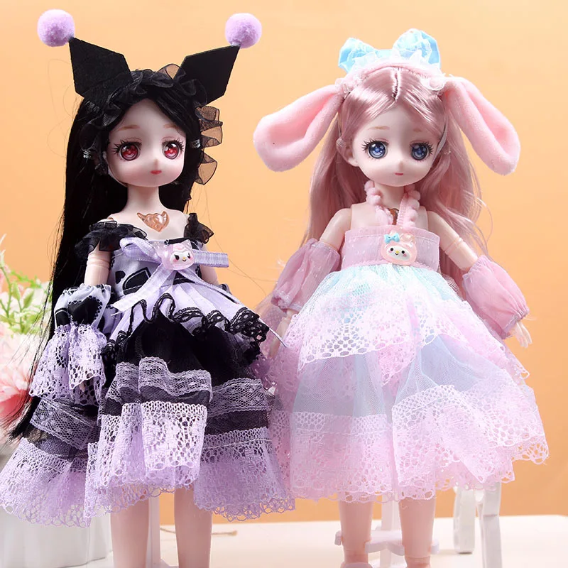 30cm Dreamy Princess Doll Tall Multi Jointed Flexible Poseable Dress Up DIY Toy Set for Girls Children Birthday Gifts Holiday - view 4