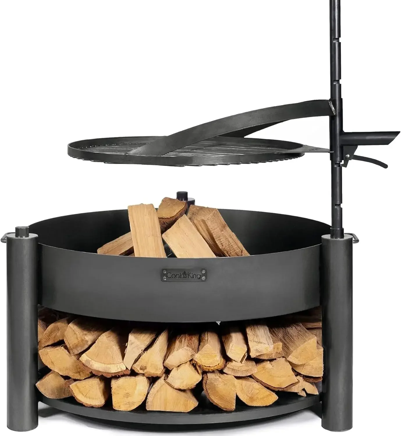 

Grand Hearth 32" Cooking Fire Pit|Standard Grill Set|Wood Burning Backyard BBQ Grilling Campfire, Handcrafted