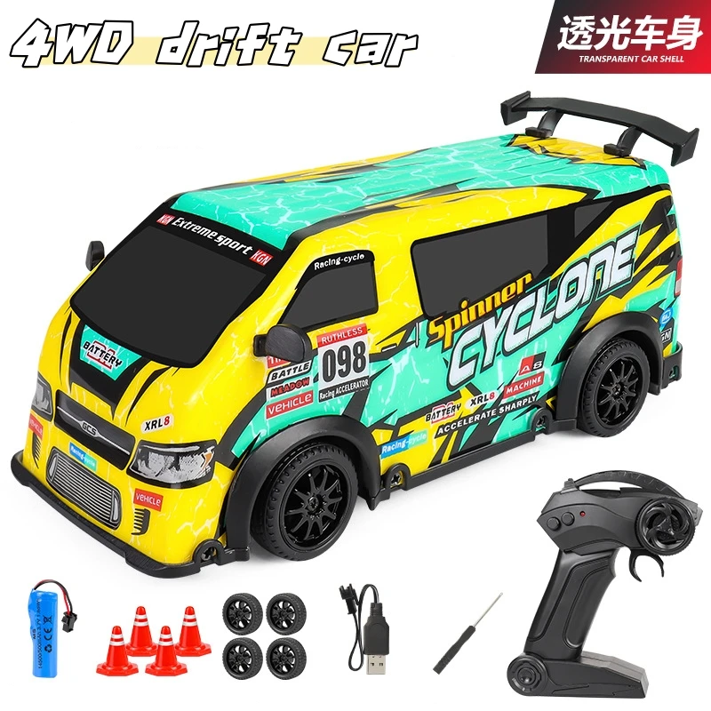 

1:24 RC Drift Car 2.4G 4WD High-Speed Car Four-wheel Drive Car Compete-speed with Lights Remote Control Electric Toy Boys Kids