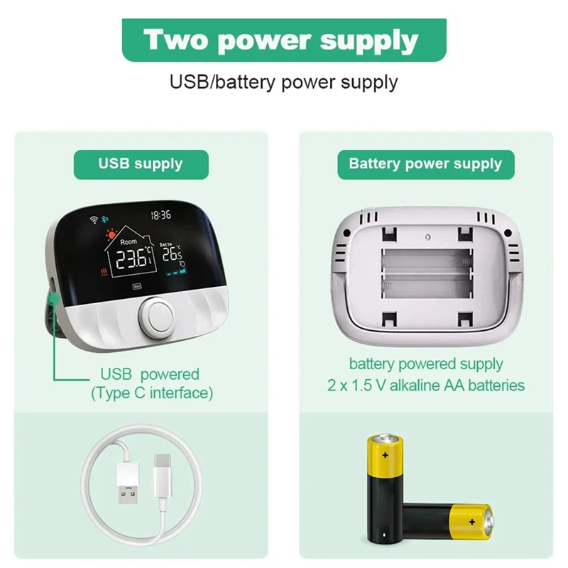 Tuya inteligente wifi termostato sem fio para caldeira a gás bateria de aquecimento rf 433mhz termostato controlador temperatura alexa