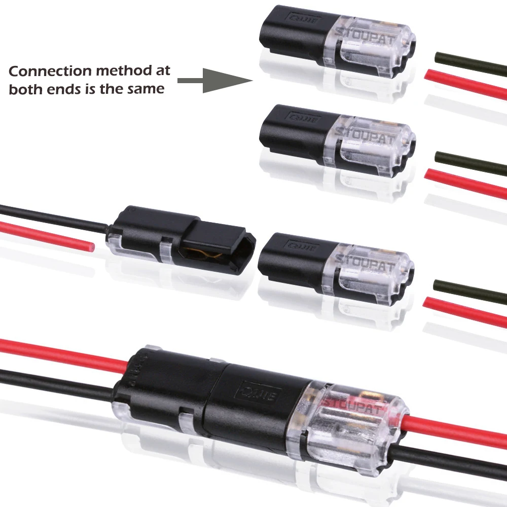 1/2/3-poliger steckbarer LED-Kabelverbinder mit Verriegelung für Audio-Auto-Steckverbindungen, elektronische Kabelverdrahtung, Anschlussklemmen, Spleißer – Detail 4