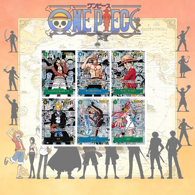 DIY Japanese Anime ONE PIECE Trading Cards Luffy Bonney Zoro Sanji Collectible Cards Christmas Birthday Gifts Kids' Toys