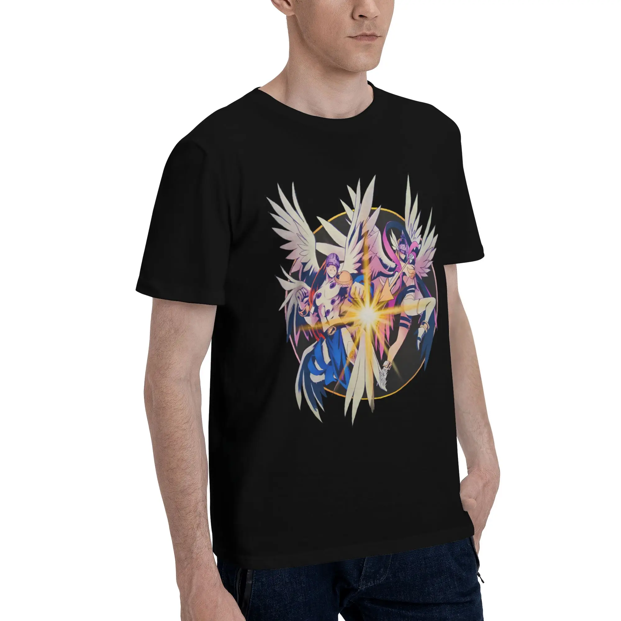 Digimon 38 Graphic 100% Cotton T-Shirt Bandai Tees Tops For Men