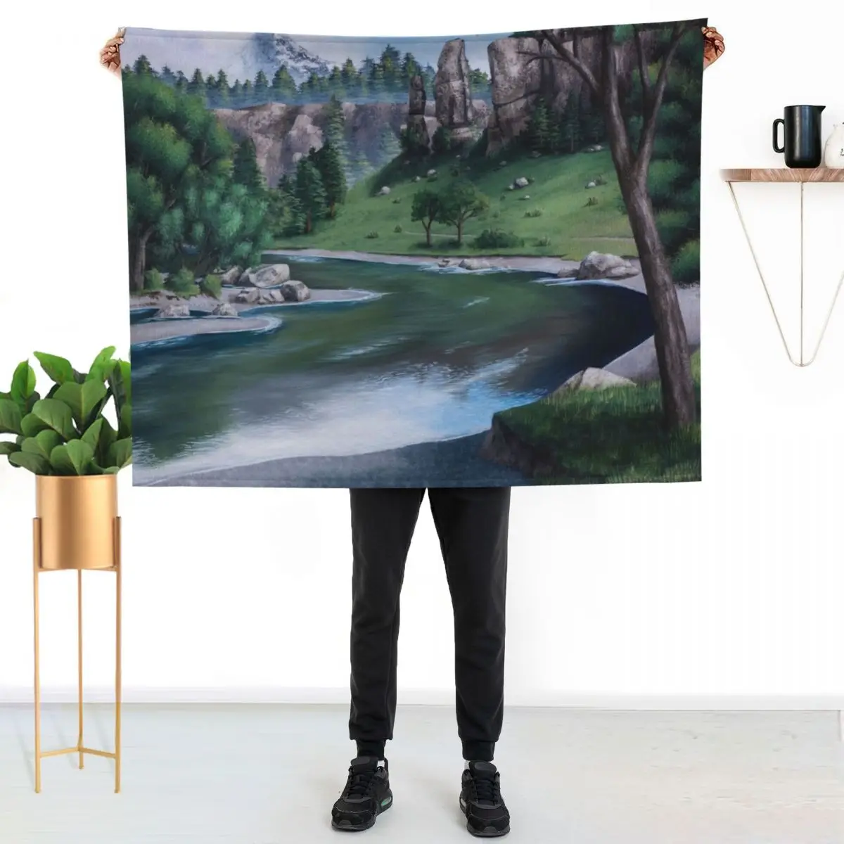 Horseshoe Overlook Throw Blanket Blankets For Sofas for winter sofa bed Polar Plaid Decoratives Blankets