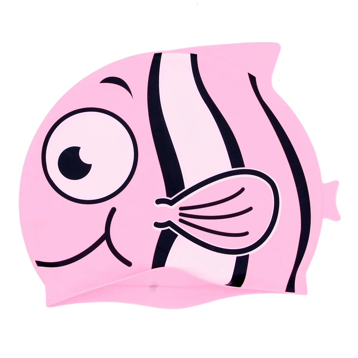 

Children Silicone Swim Cap Fish Pattern Kids Swimming Hat for Boys Girls 3 to 11 Years Soft Comfortable Eco-Friendly Pink