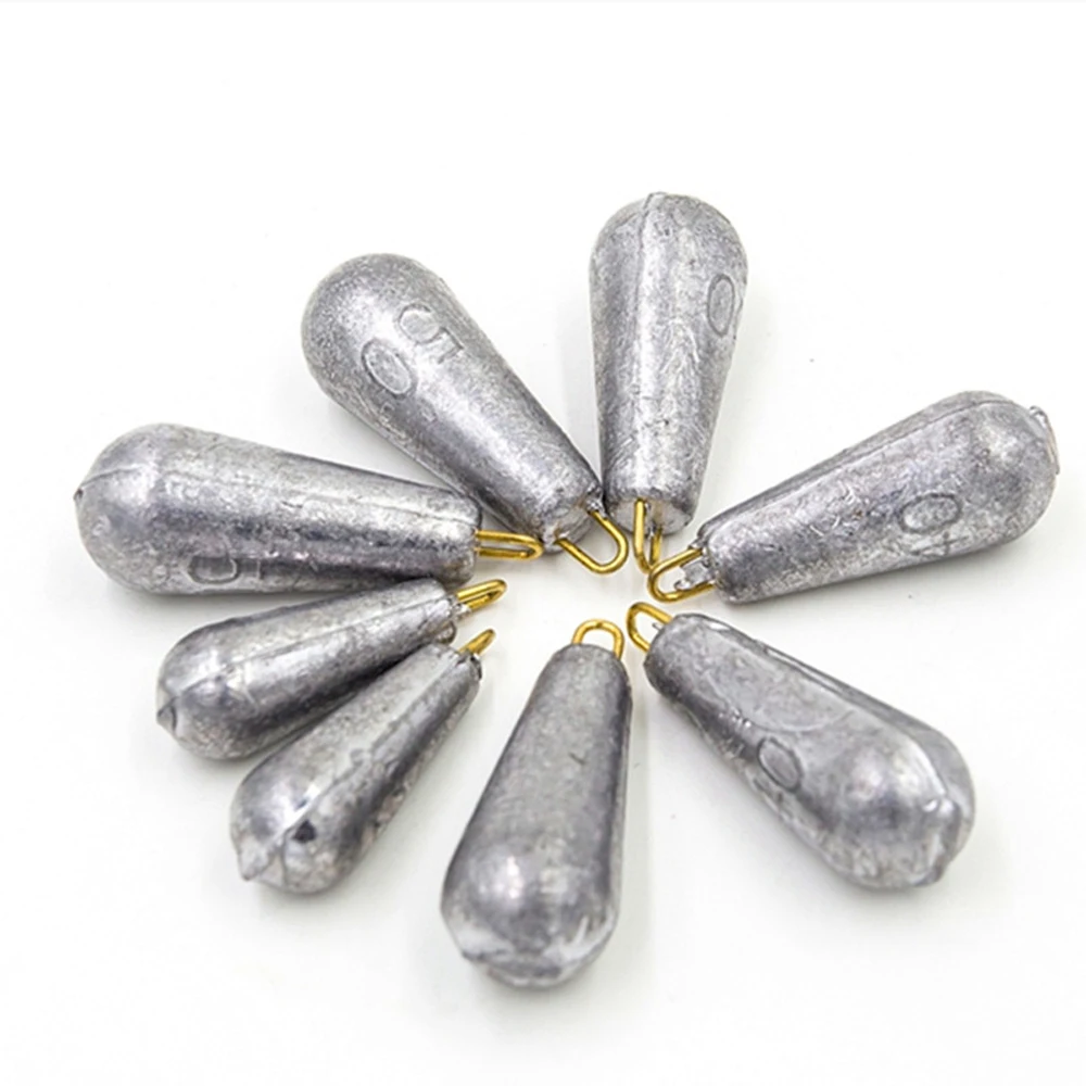 

5PCS/Lot 10g-100g Weights Size Lead Weights Lead Sinkers Water Droplets Split Shot