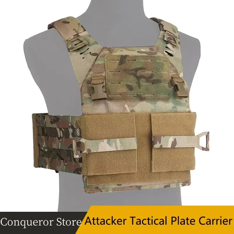 Attackers can quickly dismantle and unload tactical vests, breathable mesh waistband, Velcro fixed hunting vests