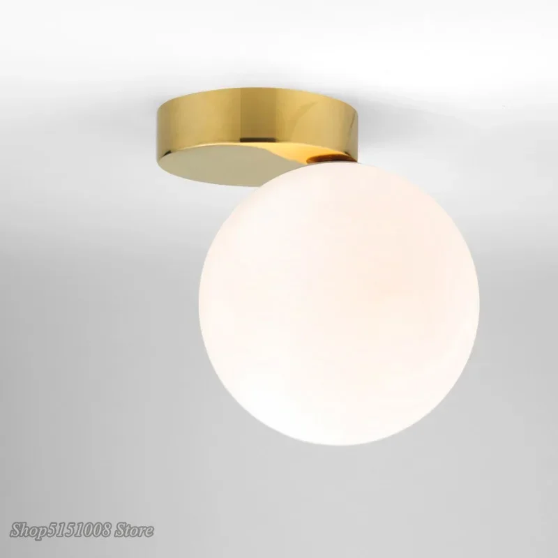 

Nordic Post-modern Wall Lamp Glass Ball Ceiling Lamp Globe Round White Light Fixtures led wall lights Lighting Lustre Luminiare