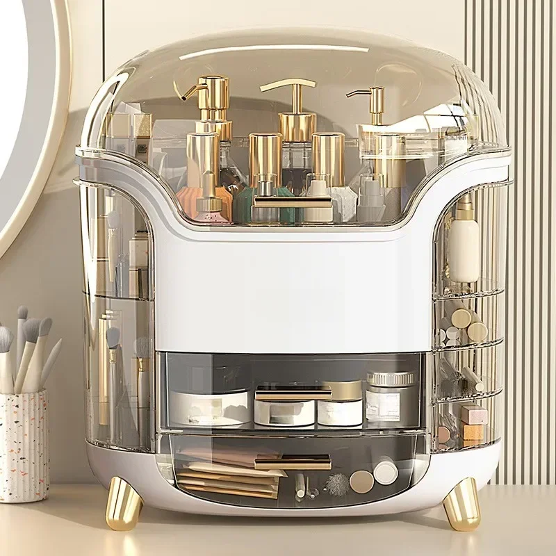 

Bathroom Dressing Table Sundries Container Transparent Desk Makeup Organizer Box Large Capacity Cosmetic Jewelry Storage Drawer