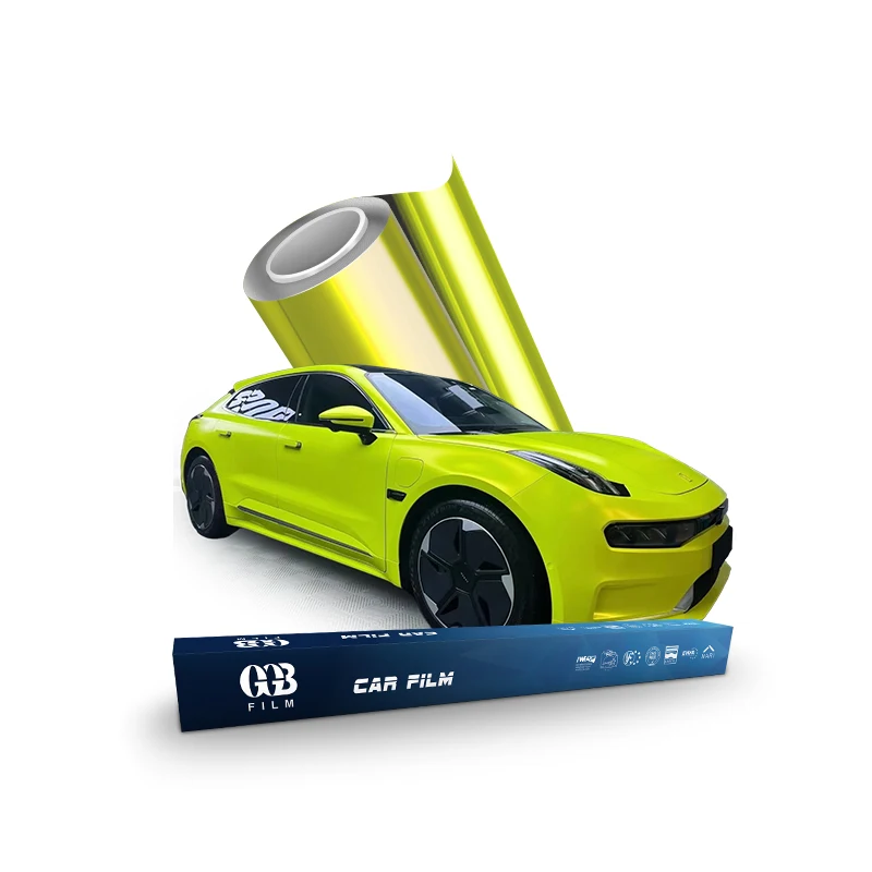 

Custom Rainbow Silver Chrome Mirror Gloss Metallic TPU Protective Film Self-Healing Car Vinyl Wrap for Cars Motorcycles Body