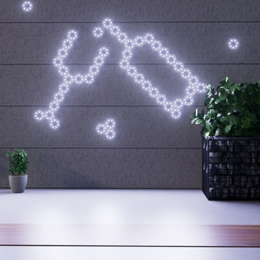 Touch Sensitive LED Hexagon Wall Light Panels For Home Décor And Creative DIY Arrangement, White, 6 Pieces