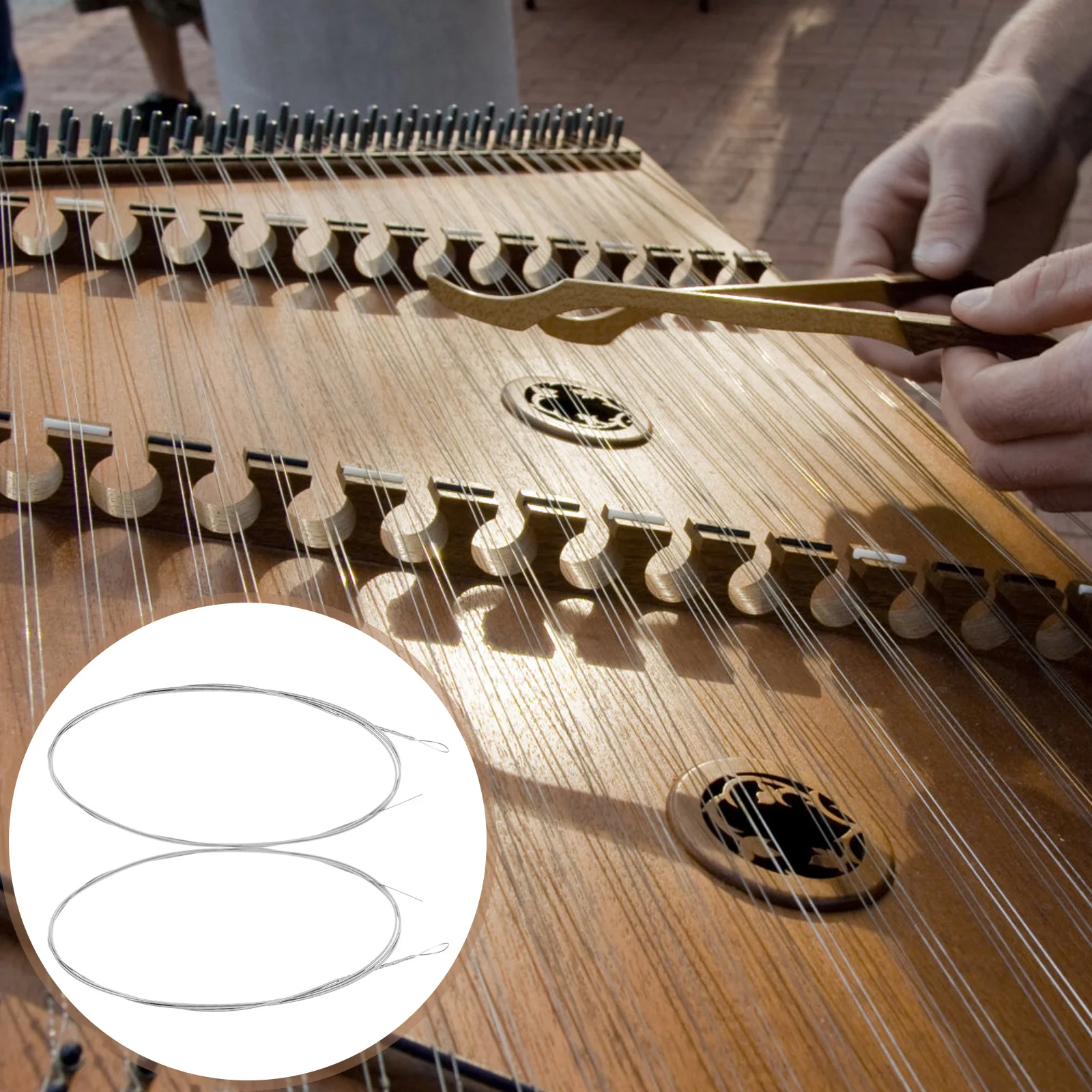 

2pcs Steel Instrument Strings Strings Replacement For Instrument Accessories Reusable Metal String Parts Universal Fit