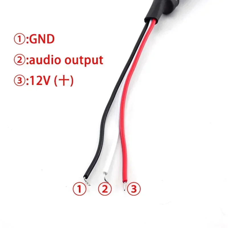 Mini sistema de Audio Micro, Monitor de sonido, dispositivo de recogida de Audio, Cable de alimentación CC, cámara CCTV, micrófono, vigilancia, seguridad CCTV