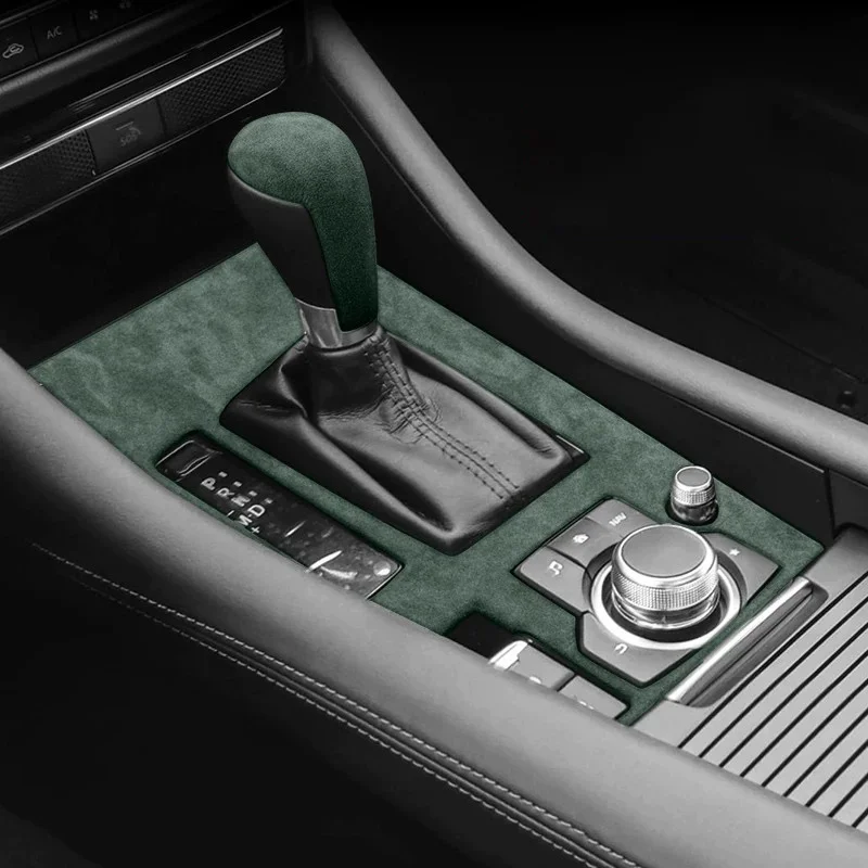 For LHD Mazda6 Atenza 2017 2018 2019 2020 2021 Suede Overlays Interior Trim On Gear Shift Panel, Window Lifting, Gears Cover