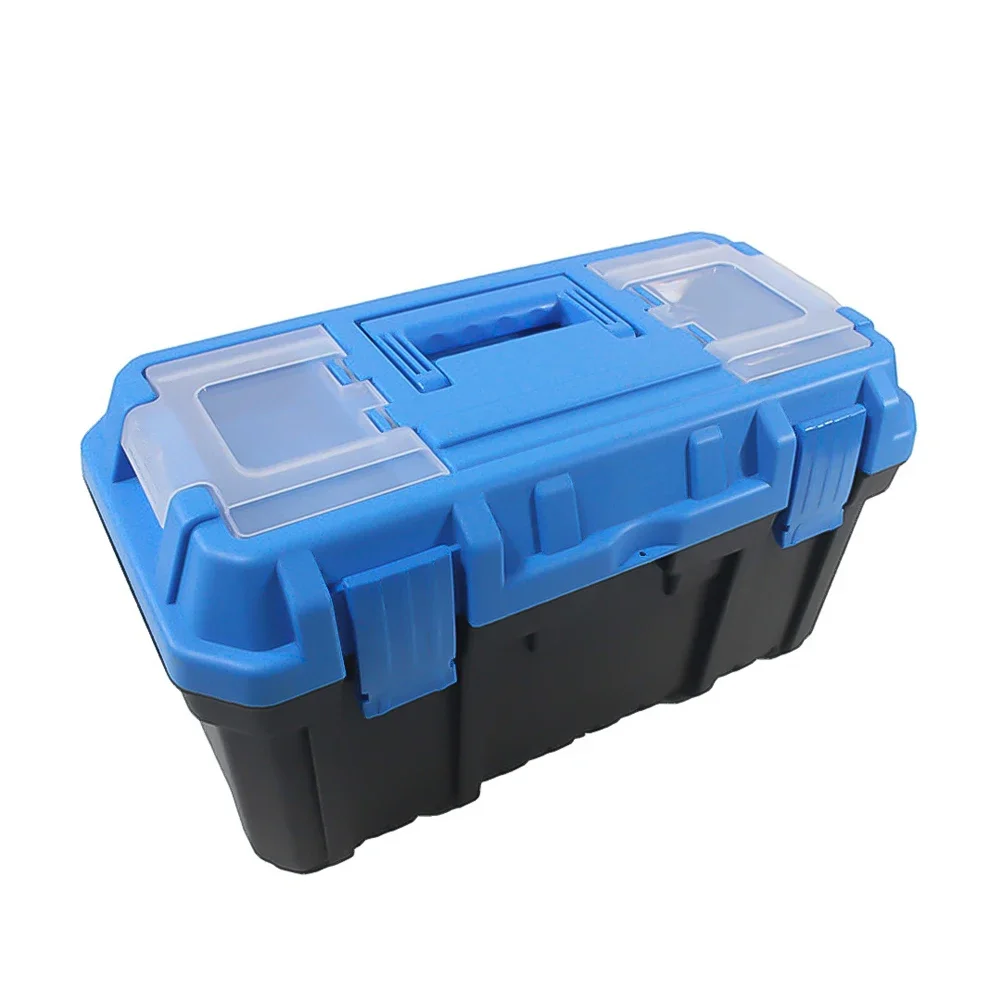 Plastic Tool Box Electrician Work Empty Toolbox Large-capacity Portable Tool Organizer Shockproof Toolbox Organizer Double Layer