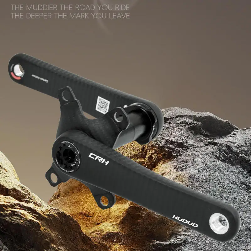 Carbonfaser Ultraleichte Rennrad-Kurbel mit Centerlock-Schnittstelle DUB29 Schaftkern 48-35 50-34 52-36 54-40 Zahnplatte 10-12-Gang