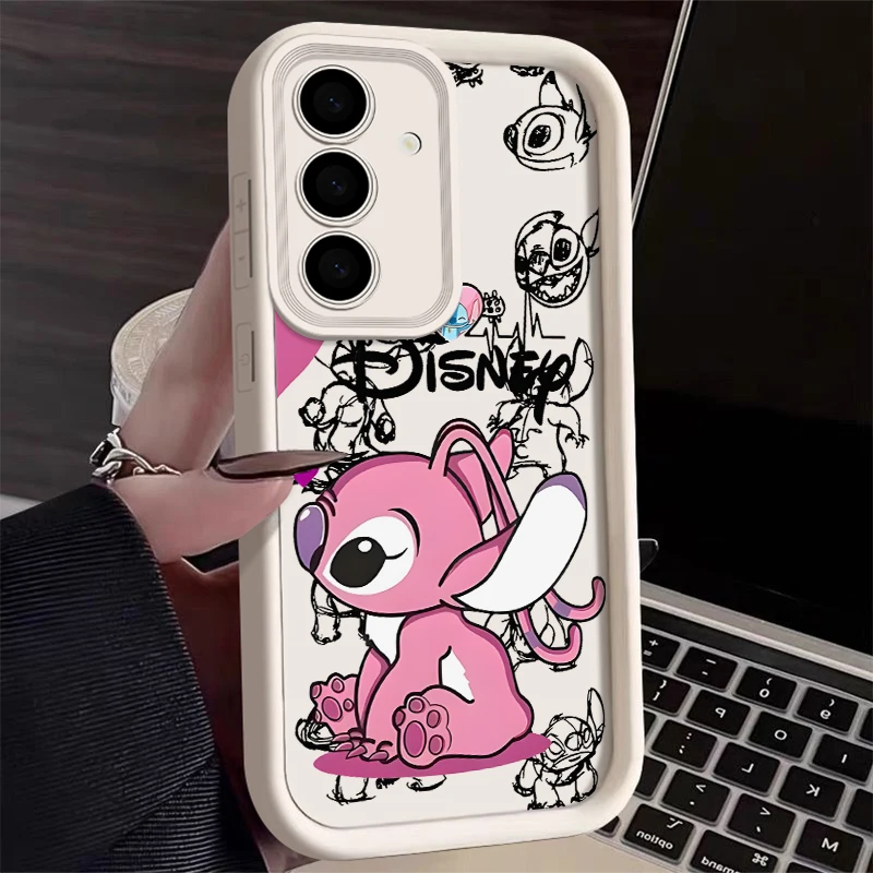 Etui na telefon Disneys Stitchs Angel Cute Couple do Oppo Reno13 Reno12 Reno11 Reno10 Reno8 Reno7 Reno6 Z T F Pro Plus 4G 5G SoftTPU