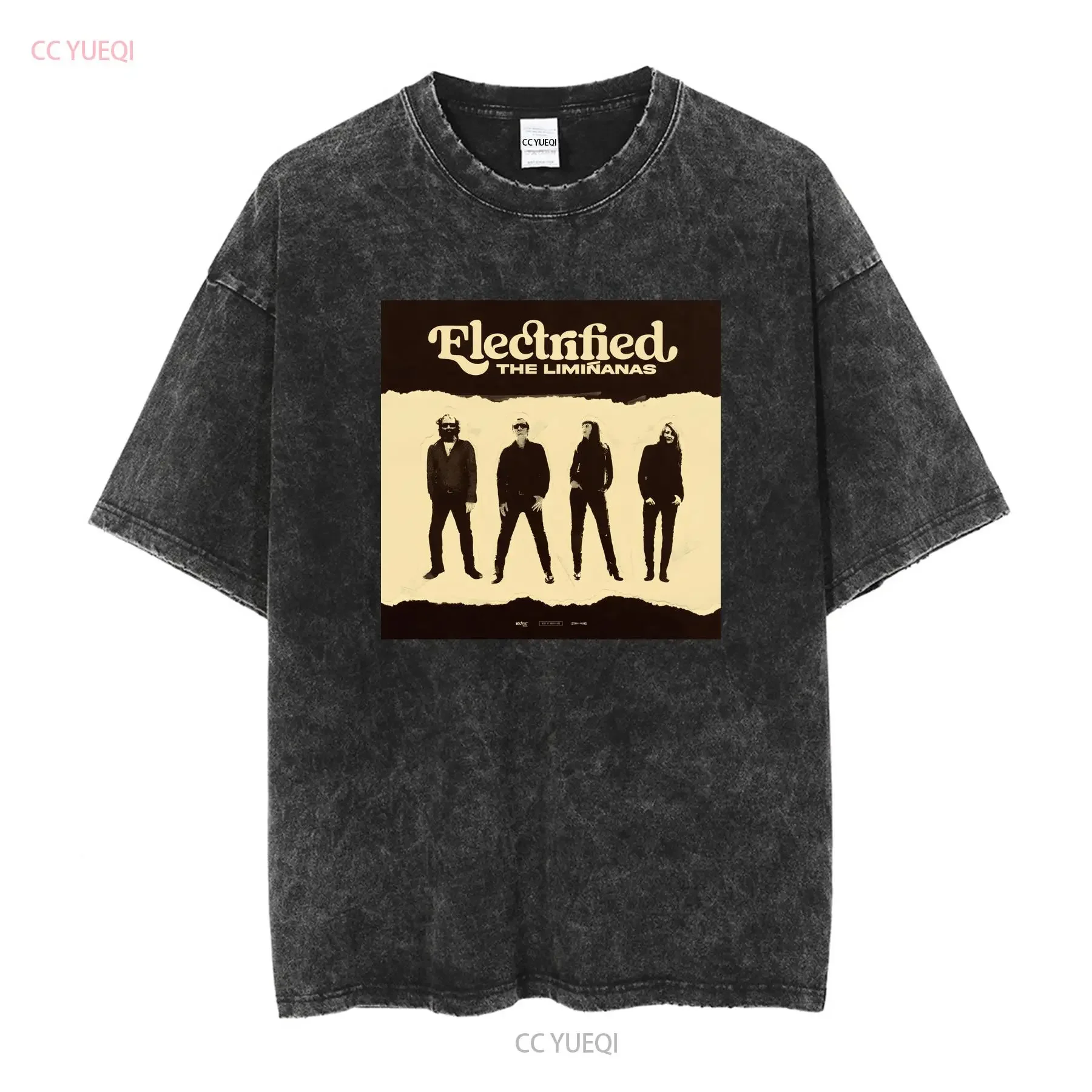 Limiñanas T Shirt Psych Rock  vintage Washed homme streetwear Stretched fashion Breathable Soft Comfortable Slightly Stylish