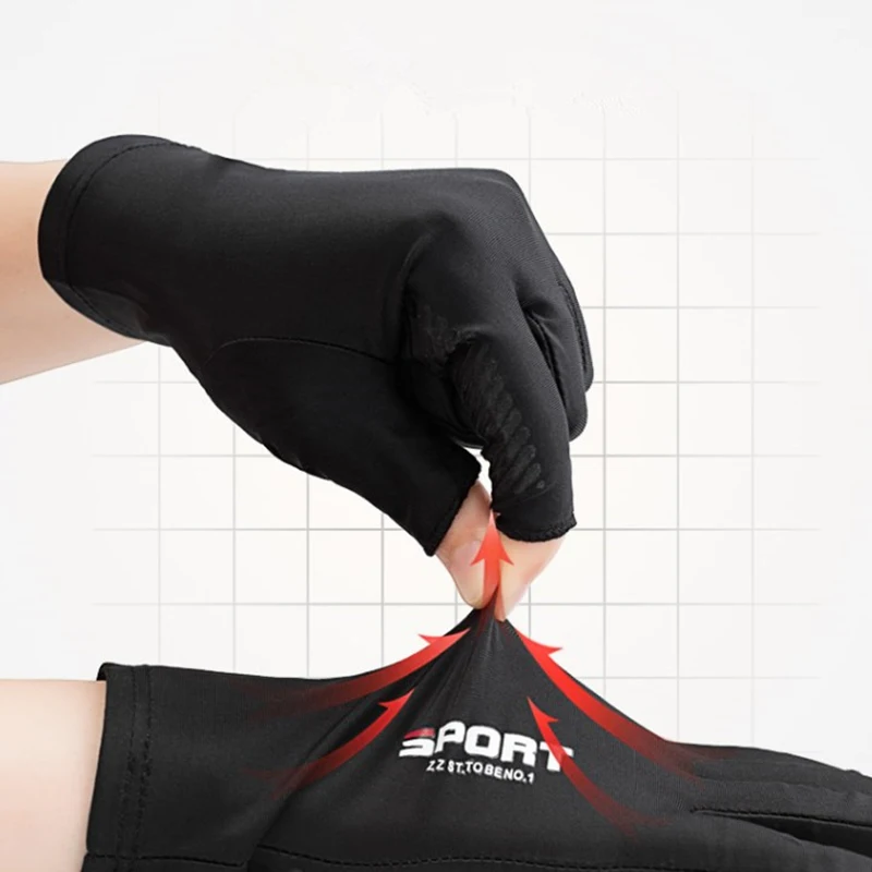 1 Pair Summer Breathable Men\'s Gloves Ice Silk Sun Proction Motorcycle Driving Glove Full Finger Moto Bike Gloves Cycling Glove