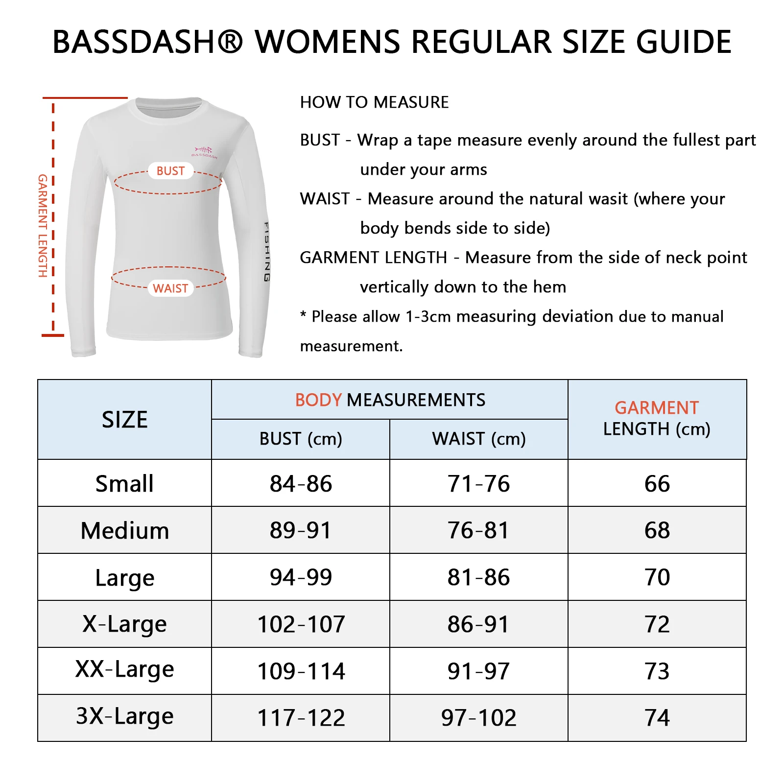 Bassdash Women’s UPF 50+ UV Sun Protection Long Sleeve Shirts Quick Dry Outdoor Performance T-Shirt for Fishing Hiking Kayaking